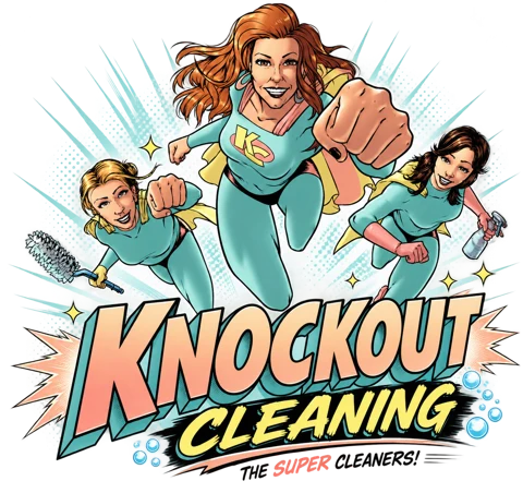 Knockout Cleaning, The Super Cleaners logo